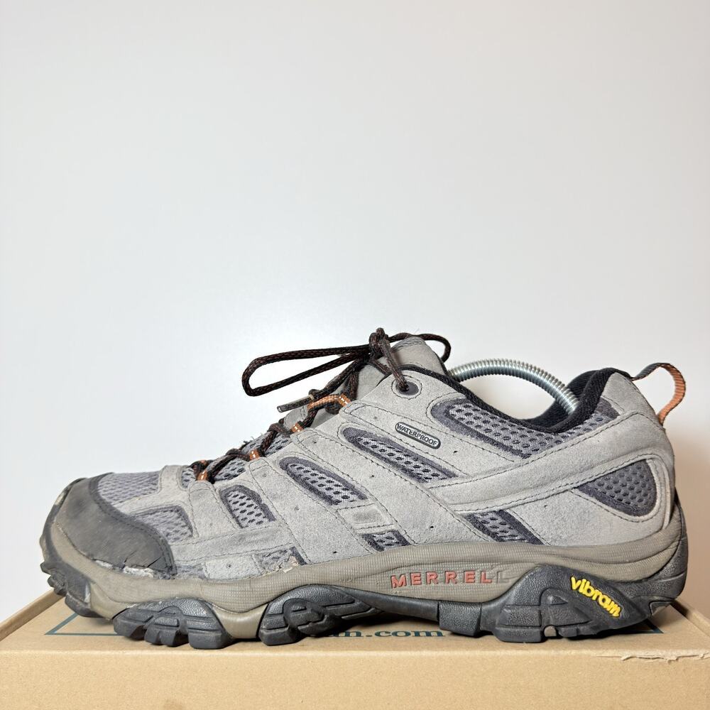 Merrell Moab Men's Size 12 Beluga Hiking Shoes Vibram Trail Outdoor Hiking
